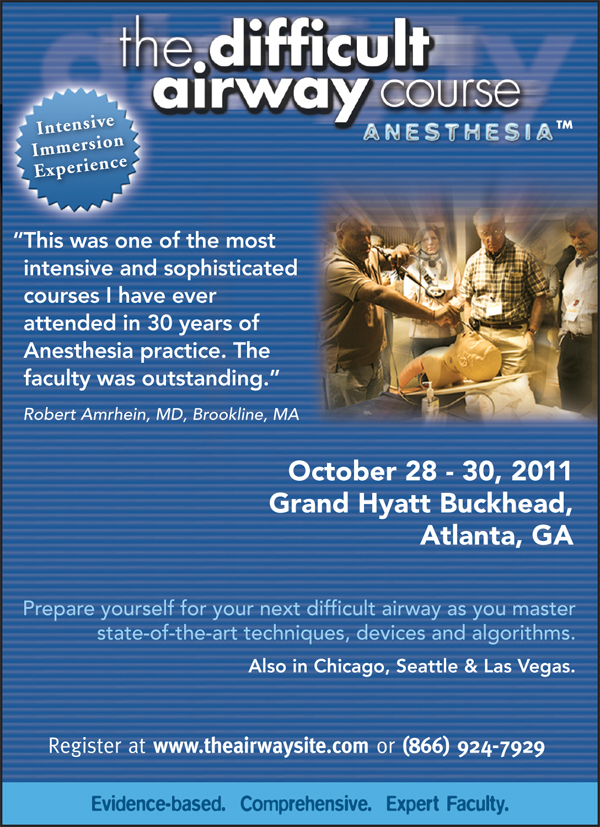 The Difficult Airway Course: Anesthesia flyer